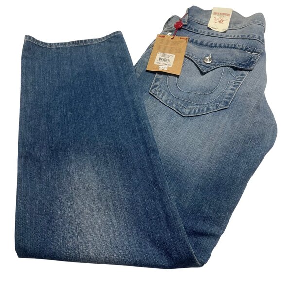 True Religion Section Straight Men's High Rise Faded Relaxed Fit Jeans W33 - Picture 5 of 8